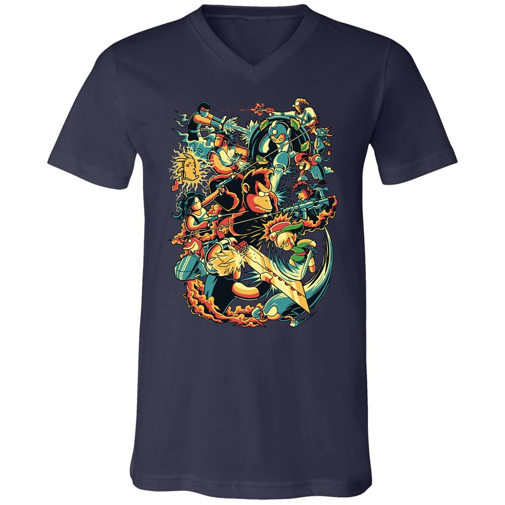 Unisex V-Neck T-Shirt - PV3HVH66 - Navy - 2