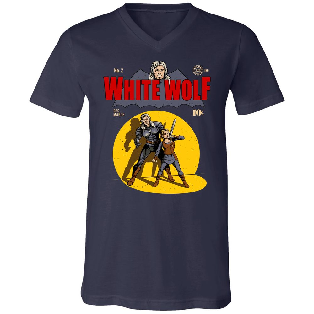 Unisex V-Neck T-Shirt - F1UYR8VV - Navy - 2