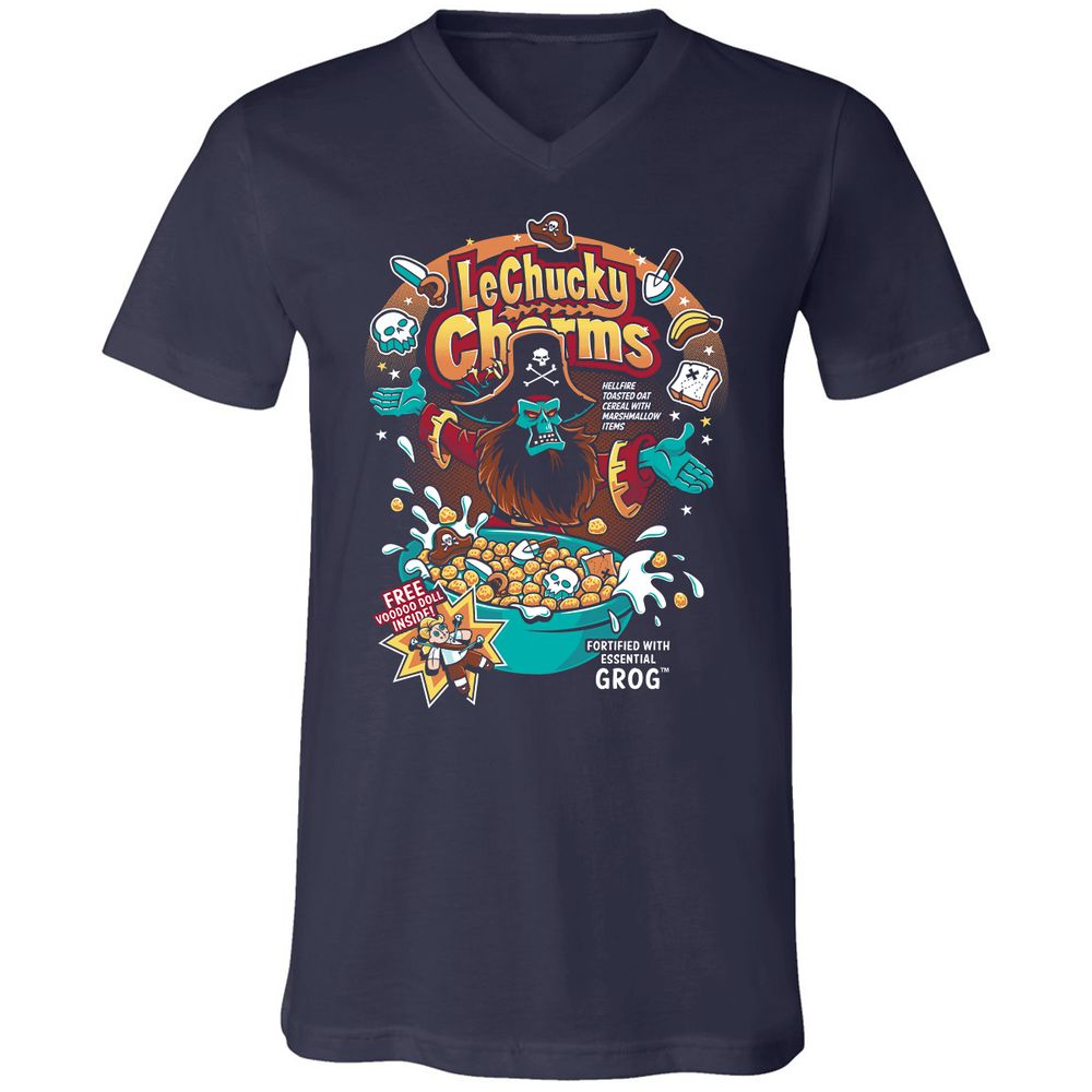 Unisex V-Neck T-Shirt - 8K6ZZV6G - Navy - 2