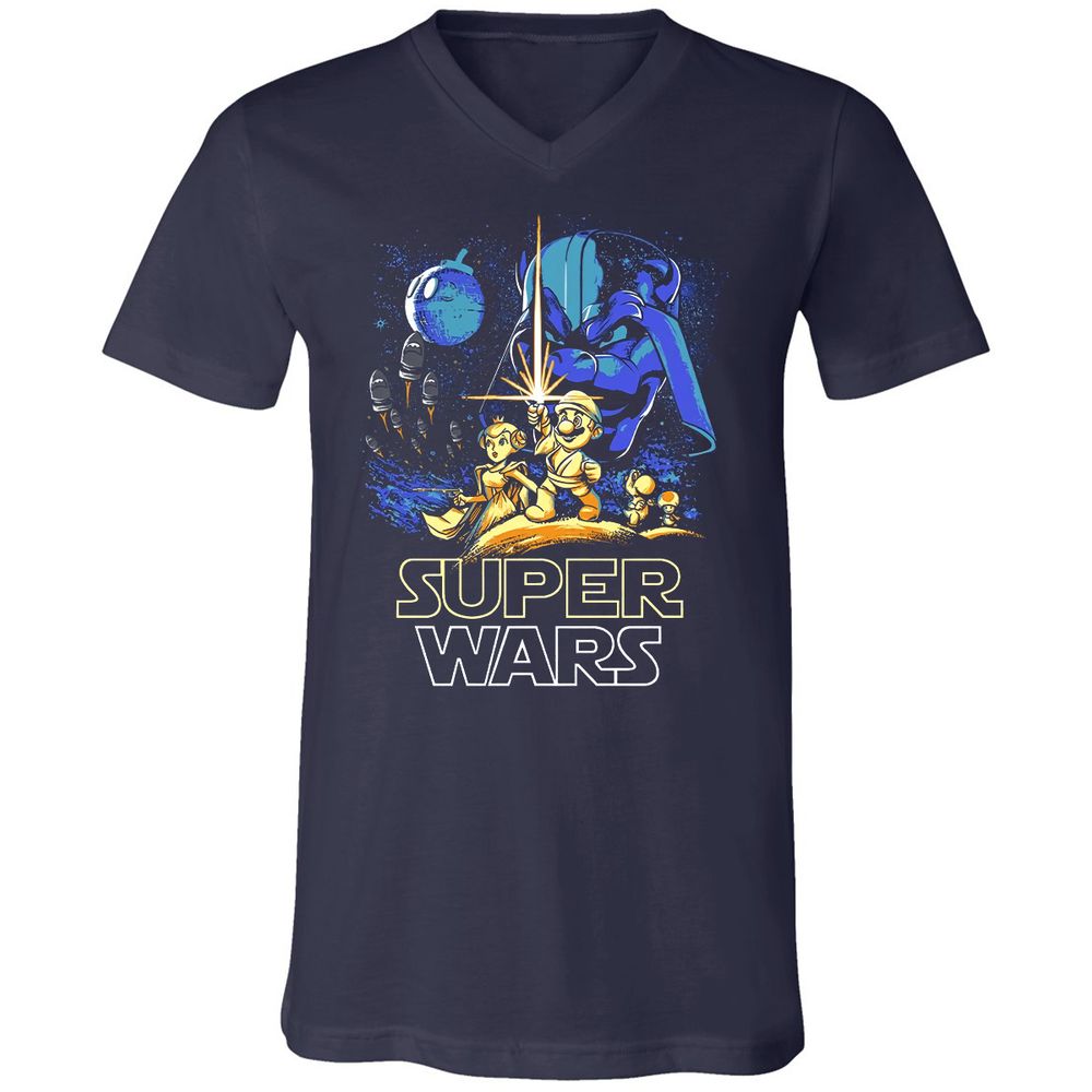 Unisex V-Neck T-Shirt - TZD3G72P - Navy - 2