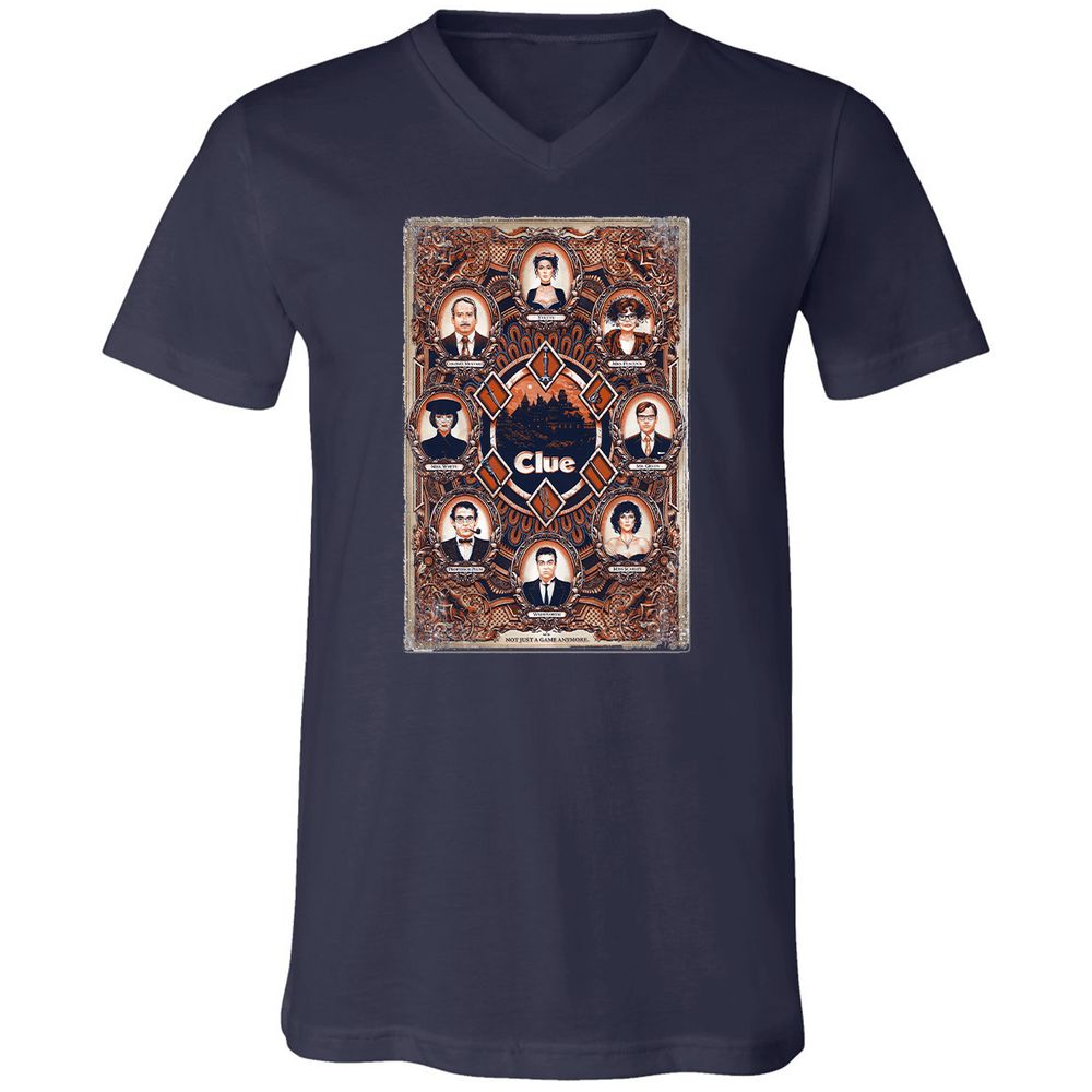 Unisex V-Neck T-Shirt - XBBCEW3E - Navy - 2