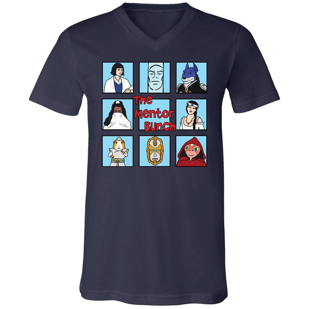 Unisex V-Neck T-Shirt - GMXKQ3HB - Navy - 2