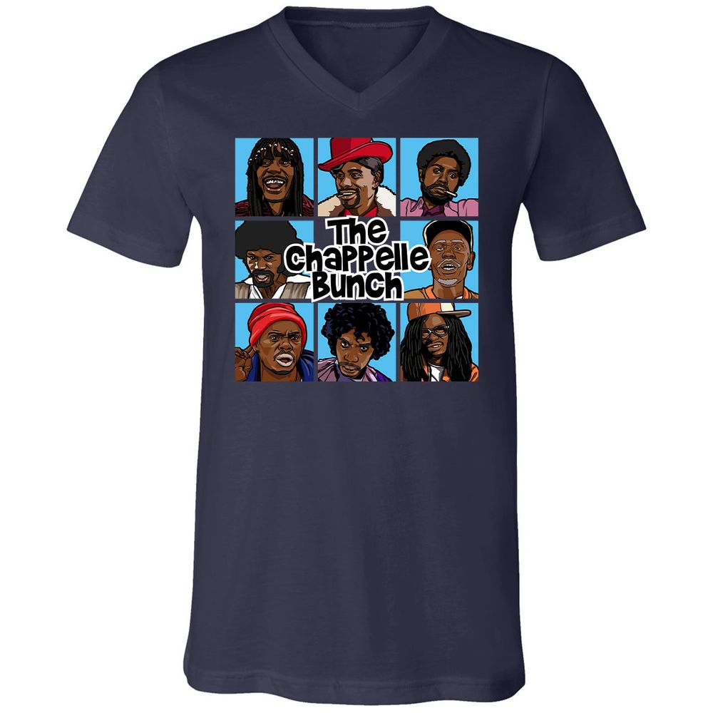 Unisex V-Neck T-Shirt - 6QZRCDC9 - Navy - 2
