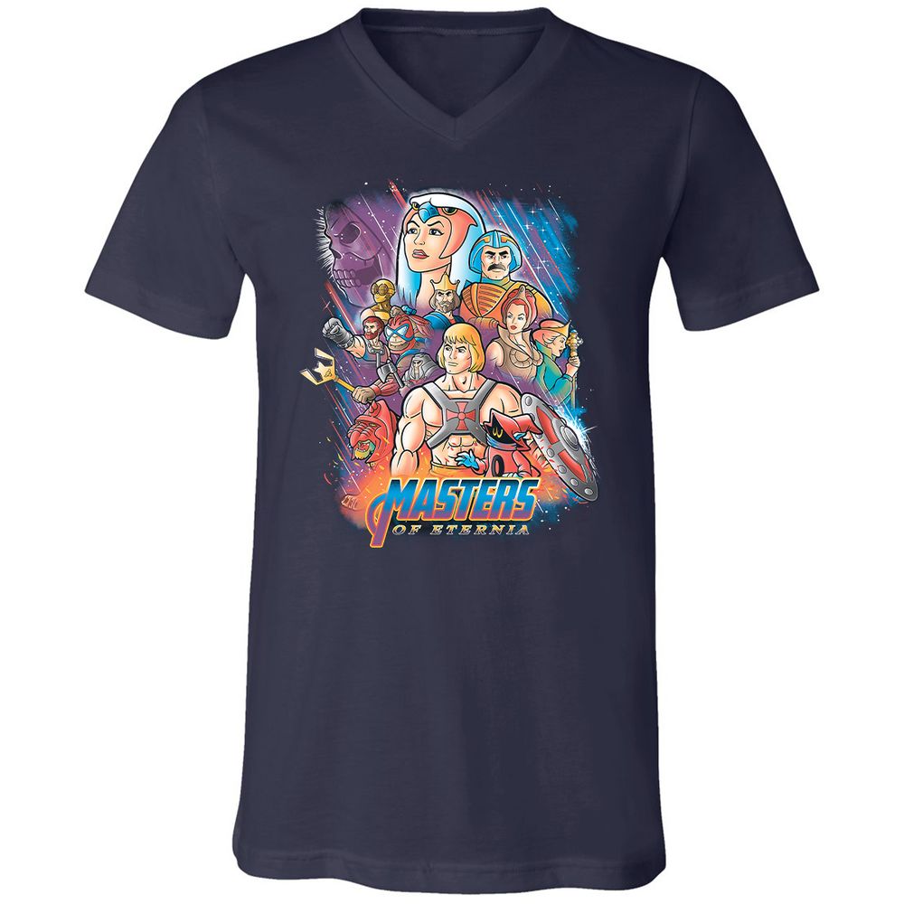 Unisex V-Neck T-Shirt - BCEGL4P8 - Navy - 2