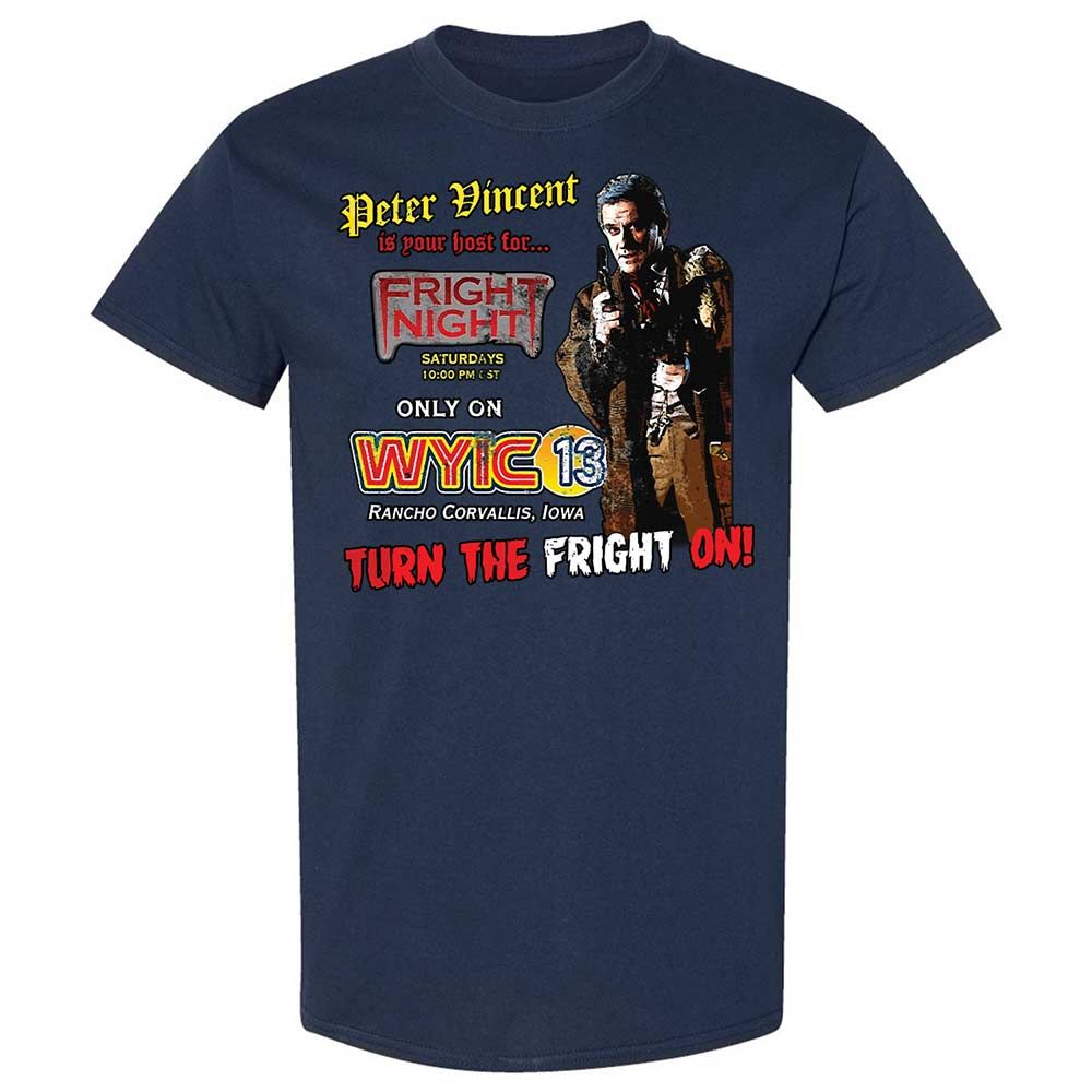Peter Vincent Fright horror night cult - Navy - 2