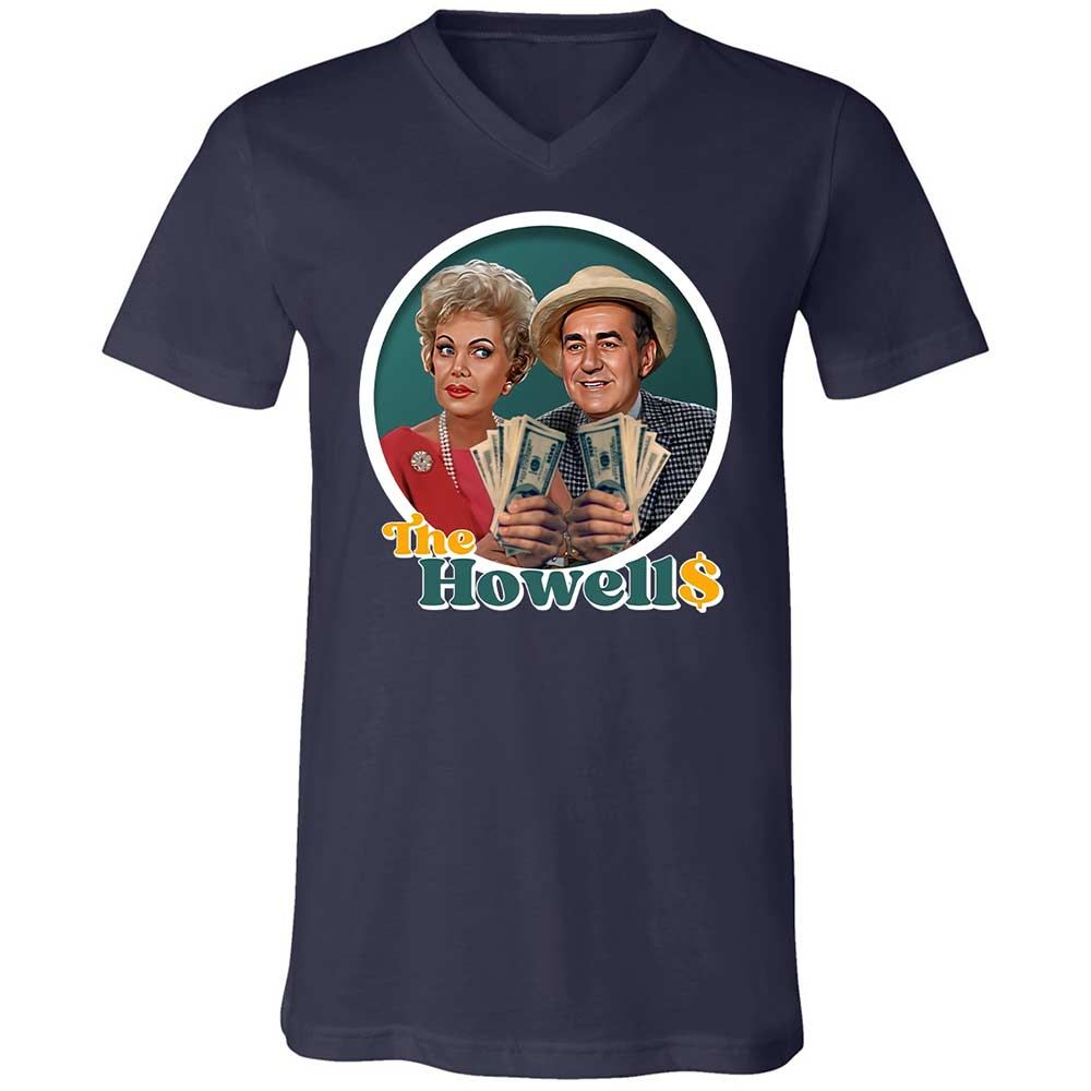 Unisex V-Neck T-Shirt - J85LEMM9 - Navy - 2