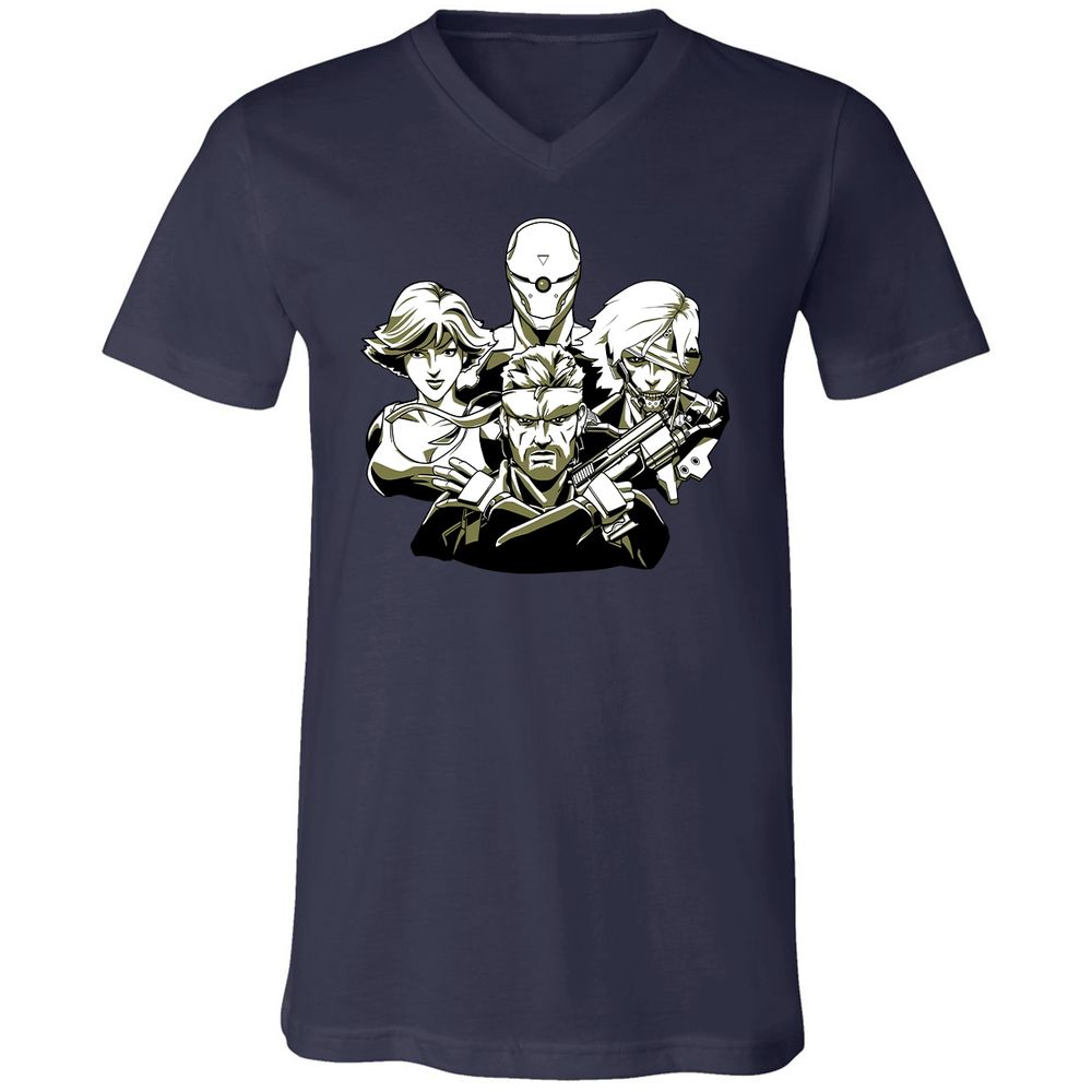 Unisex V-Neck T-Shirt - HHFRMT8S - Navy - 2