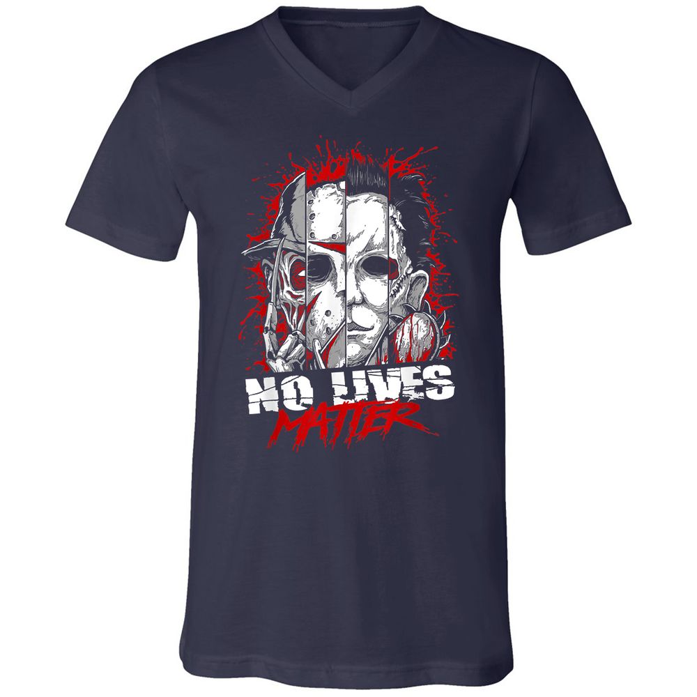 Unisex V-Neck T-Shirt - RLF9DXWE - Navy - 2