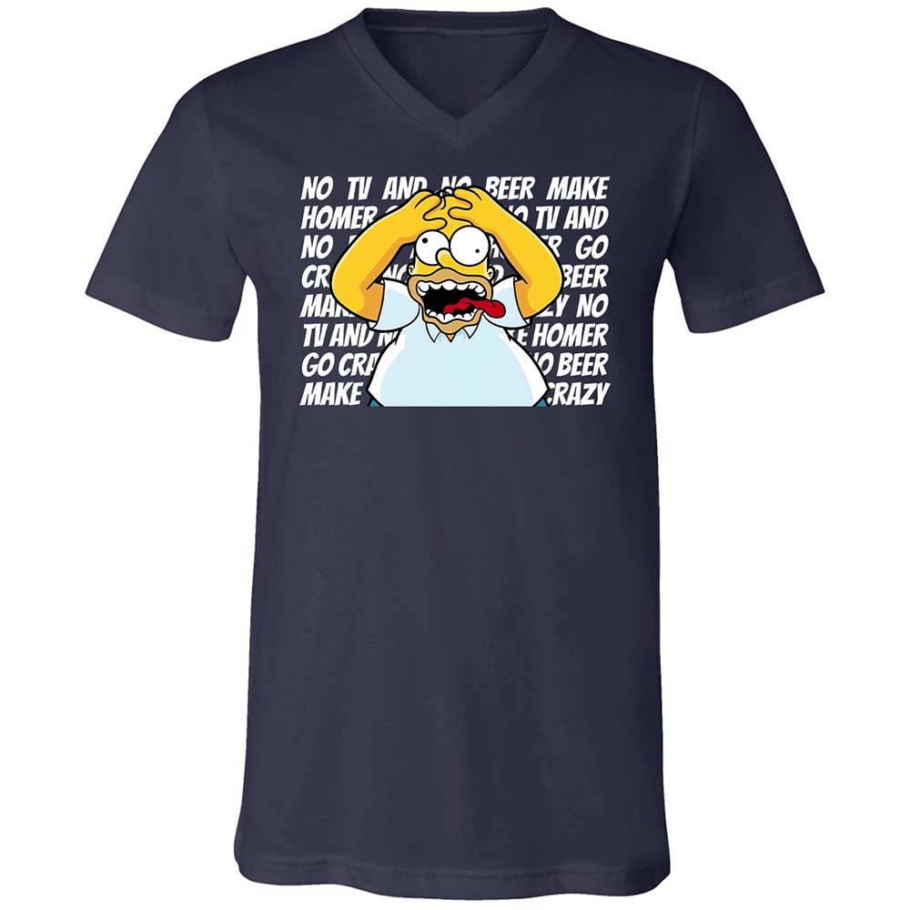 No TV and No Beer Make Homer Go Crazy - Navy - 2
