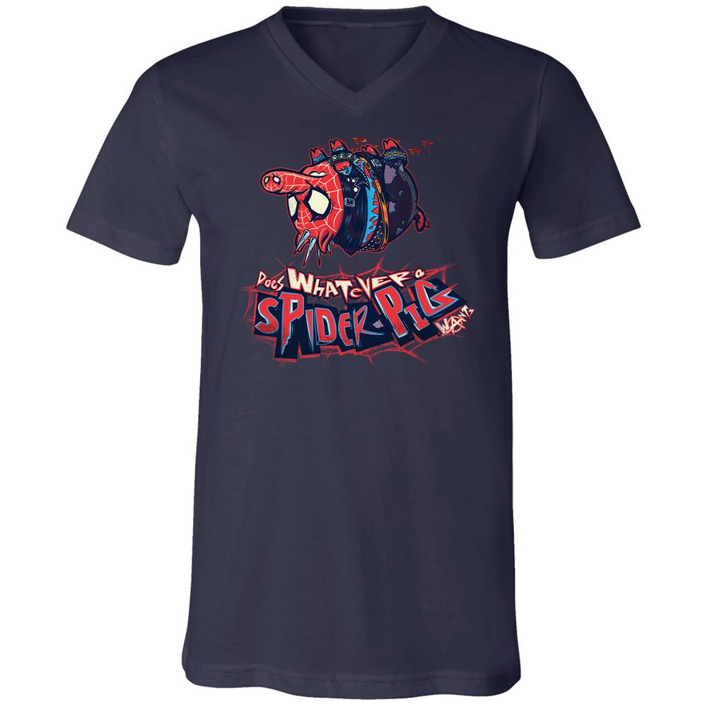 Unisex V-Neck T-Shirt - 73335L24 - Navy - 2