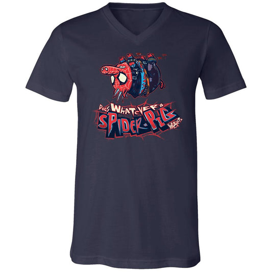 Unisex V-Neck T-Shirt - 73335L24 - Navy - 2