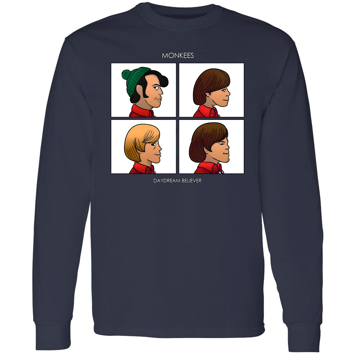 Long Sleeve T-Shirt - NDE5LKDM - Navy - 2