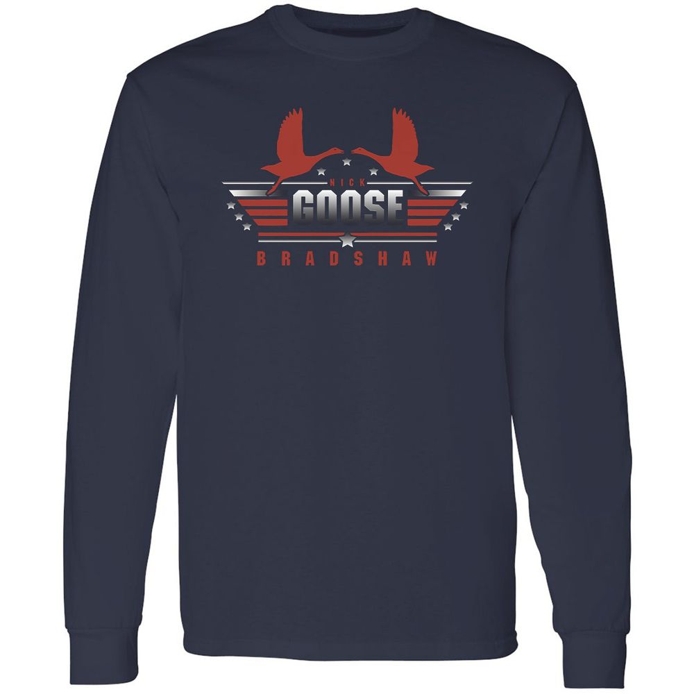 Long Sleeve T-Shirt - CRCXMXRD - Navy - 2