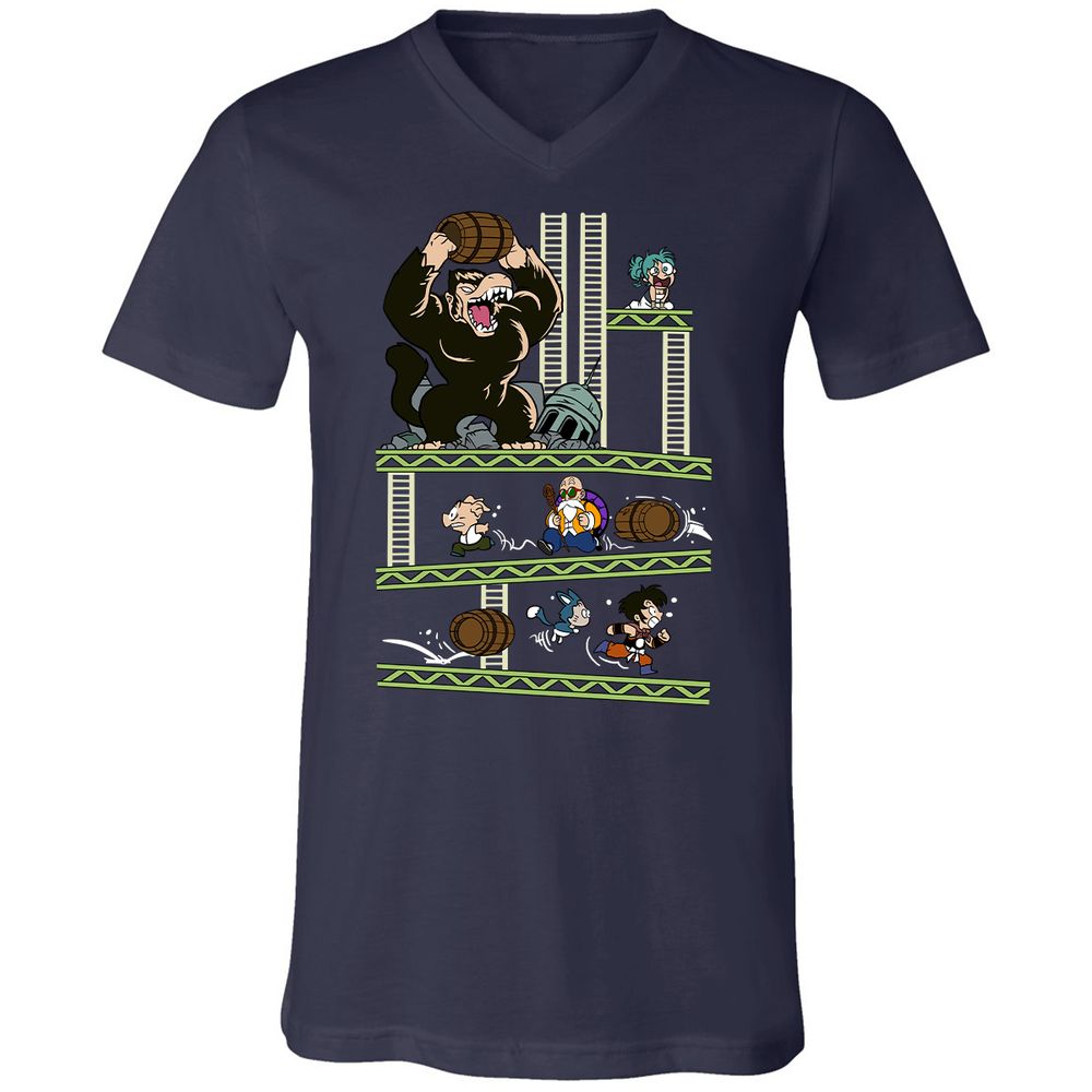 Unisex V-Neck T-Shirt - Z6EZC731 - Navy - 2