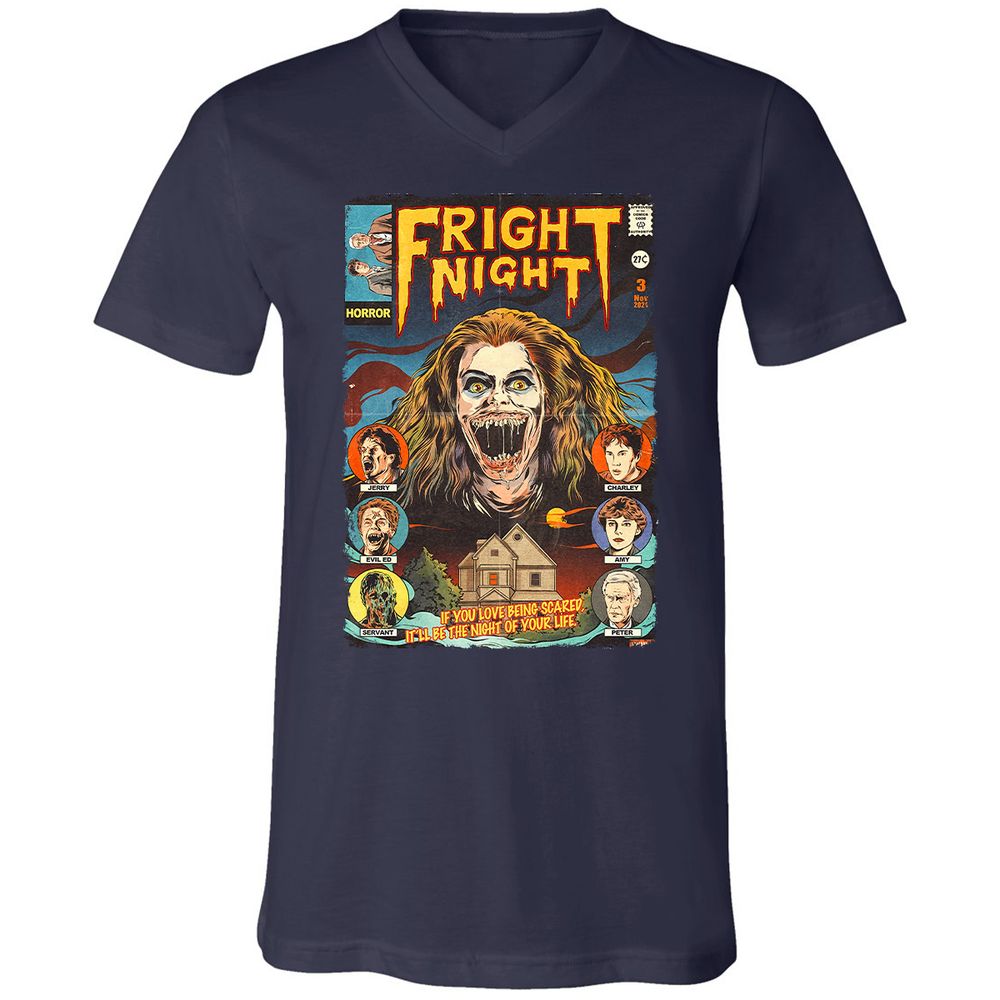 Unisex V-Neck T-Shirt - KL9EXPTB - Navy - 2