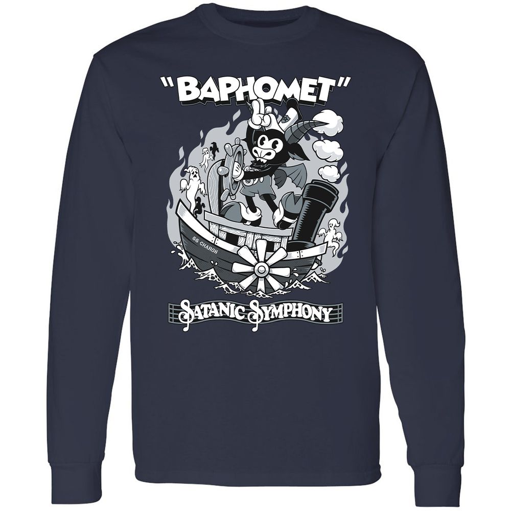 Long Sleeve T-Shirt - EGRQYVXZ - Navy - 2