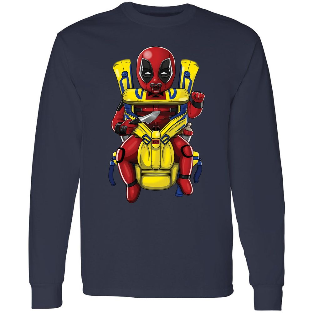 Long Sleeve T-Shirt - XKJLWVEK - Navy - 2