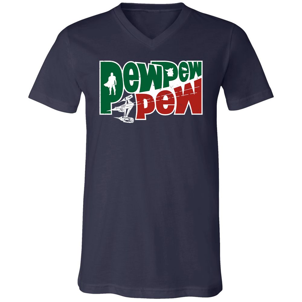 Unisex V-Neck T-Shirt - Q2CLWNBQ - Navy - 2