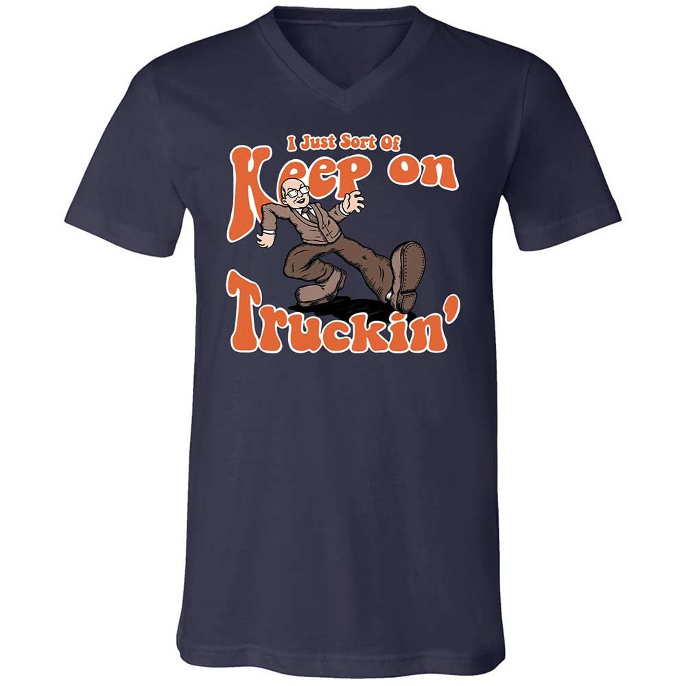 Unisex V-Neck T-Shirt - L2J1JGWF - Navy - 2