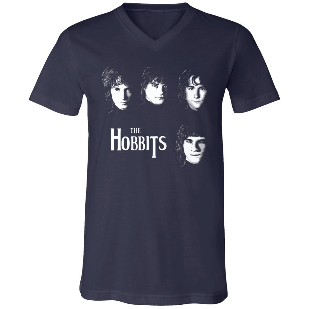 Unisex V-Neck T-Shirt - L2BXMC7M - Navy - 2