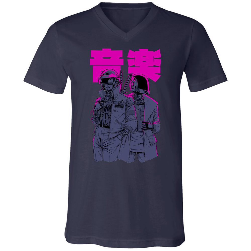 Unisex V-Neck T-Shirt - SA3YMWLJ - Navy - 2