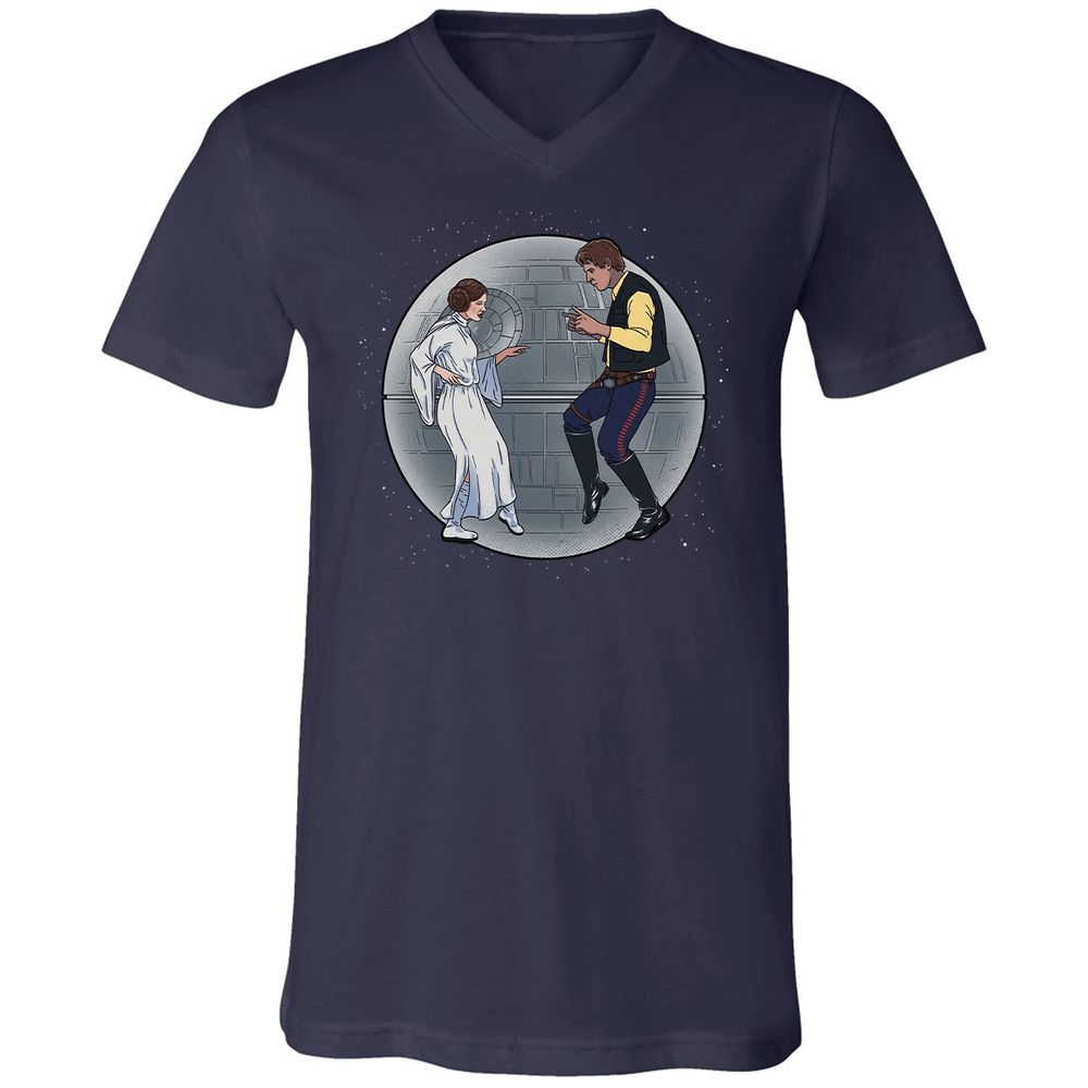 Unisex V-Neck T-Shirt - S5BBF5TG - Navy - 2