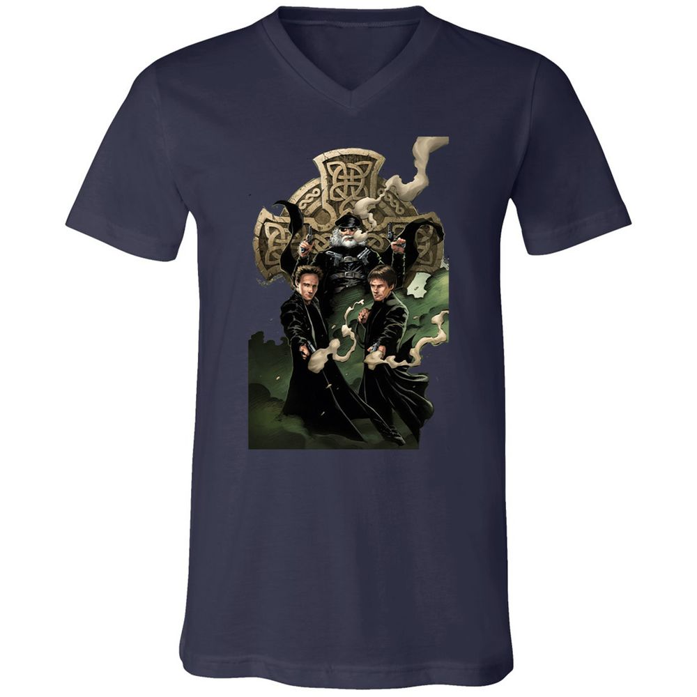 Unisex V-Neck T-Shirt - 6LBP9EX1 - Navy - 2