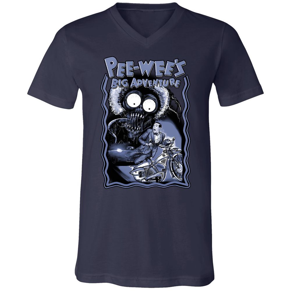 Unisex V-Neck T-Shirt - K518JZC9 - Navy - 2