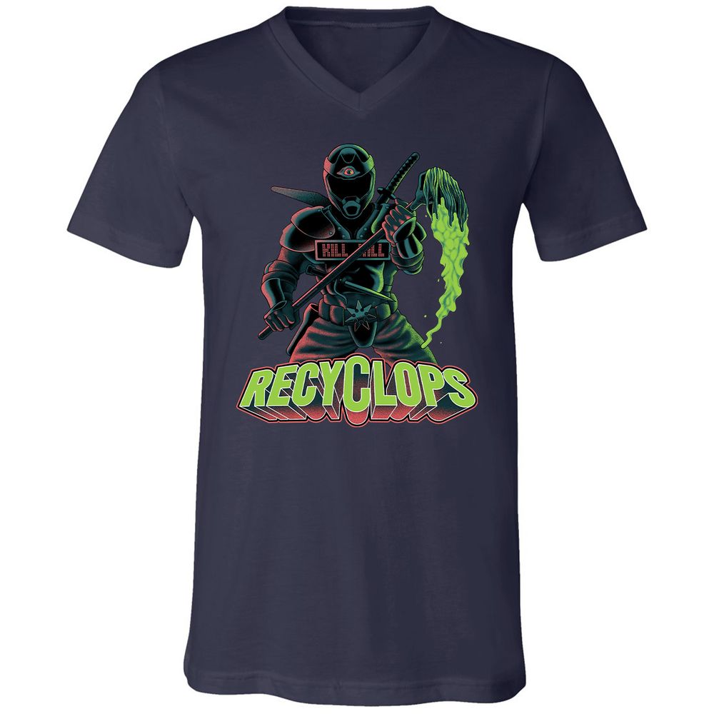 Unisex V-Neck T-Shirt - C4V321YL - Navy - 2