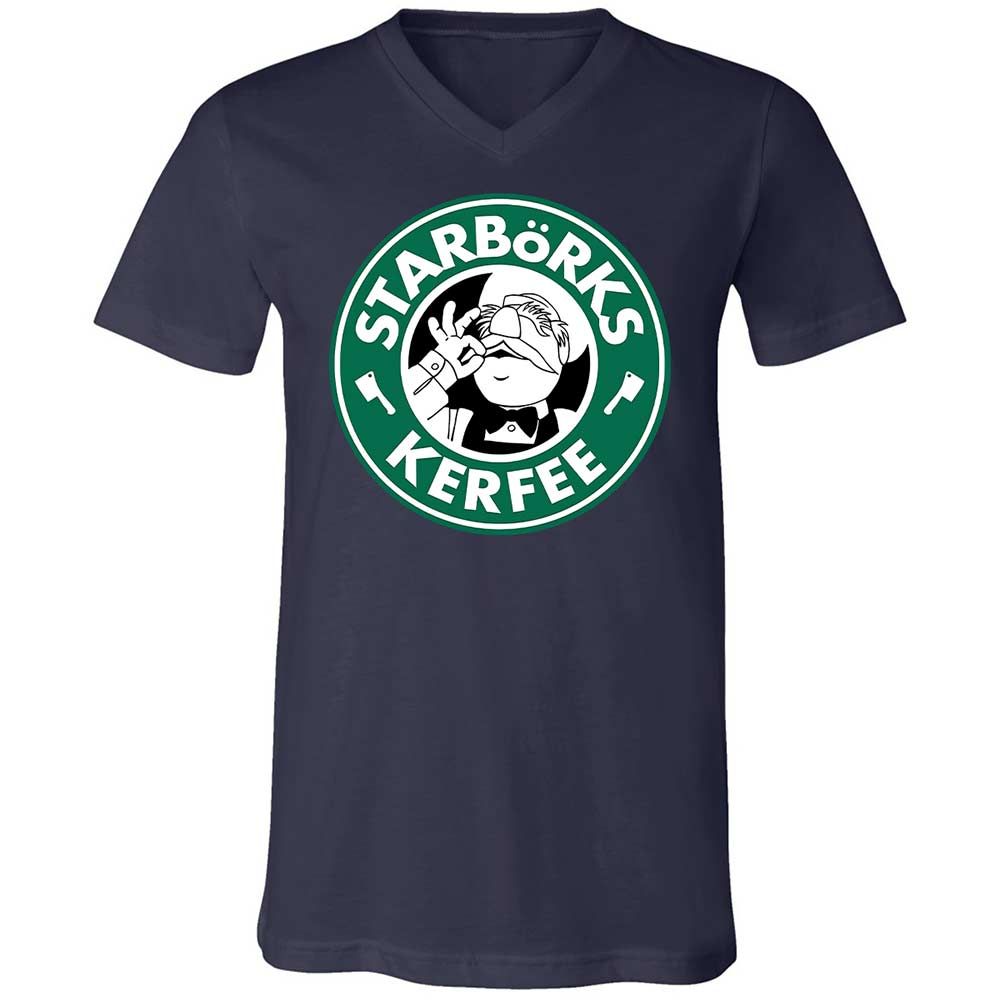 Unisex V-Neck T-Shirt - FSD7CA7A - Navy - 2