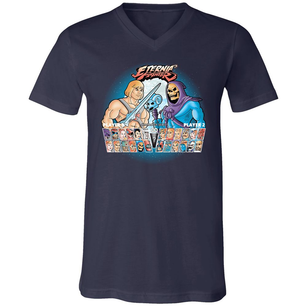 Unisex V-Neck T-Shirt - Q2V9HDHV - Navy - 2