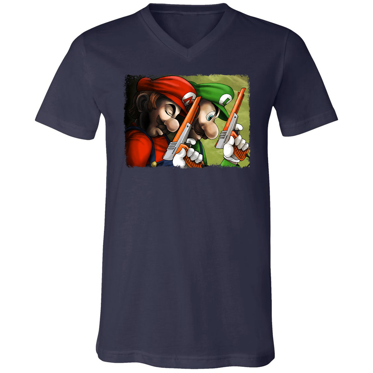 Unisex V-Neck T-Shirt - B5W1B47Z - Navy - 2