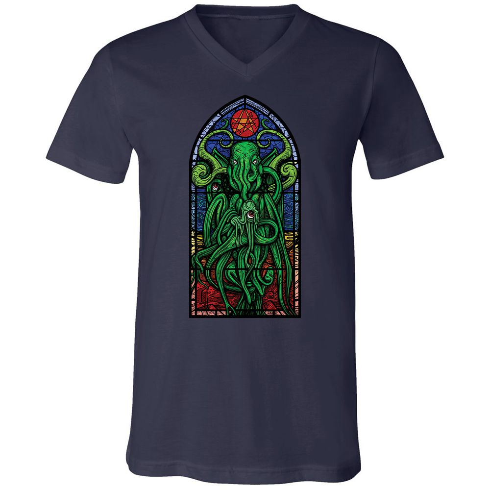 Unisex V-Neck T-Shirt - TWE2ZB68 - Navy - 2