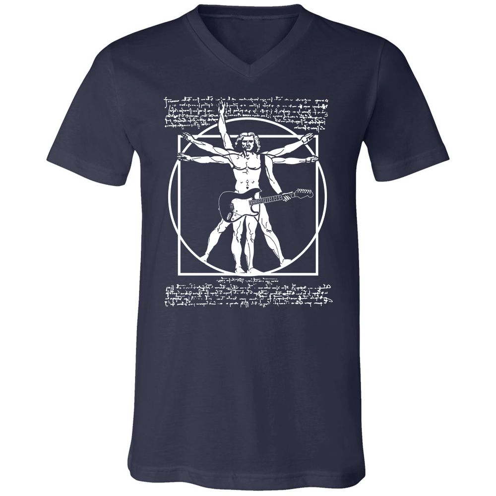 Unisex V-Neck T-Shirt - WF9HMBSC - Navy - 2