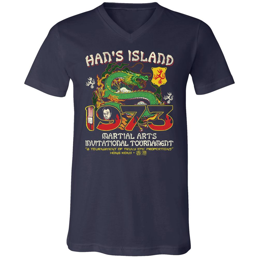 Unisex V-Neck T-Shirt - UUKQWJLZ - Navy - 2