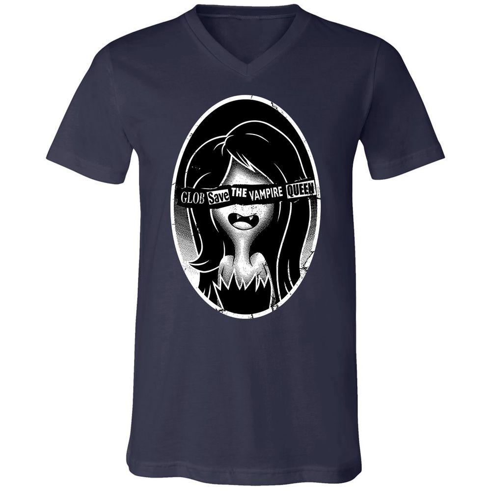 Unisex V-Neck T-Shirt - XGQY5MLQ - Navy - 2