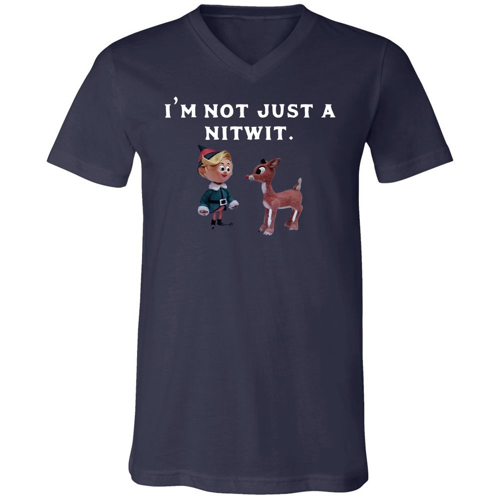 Unisex V-Neck T-Shirt - DPNMDE54 - Navy - 2