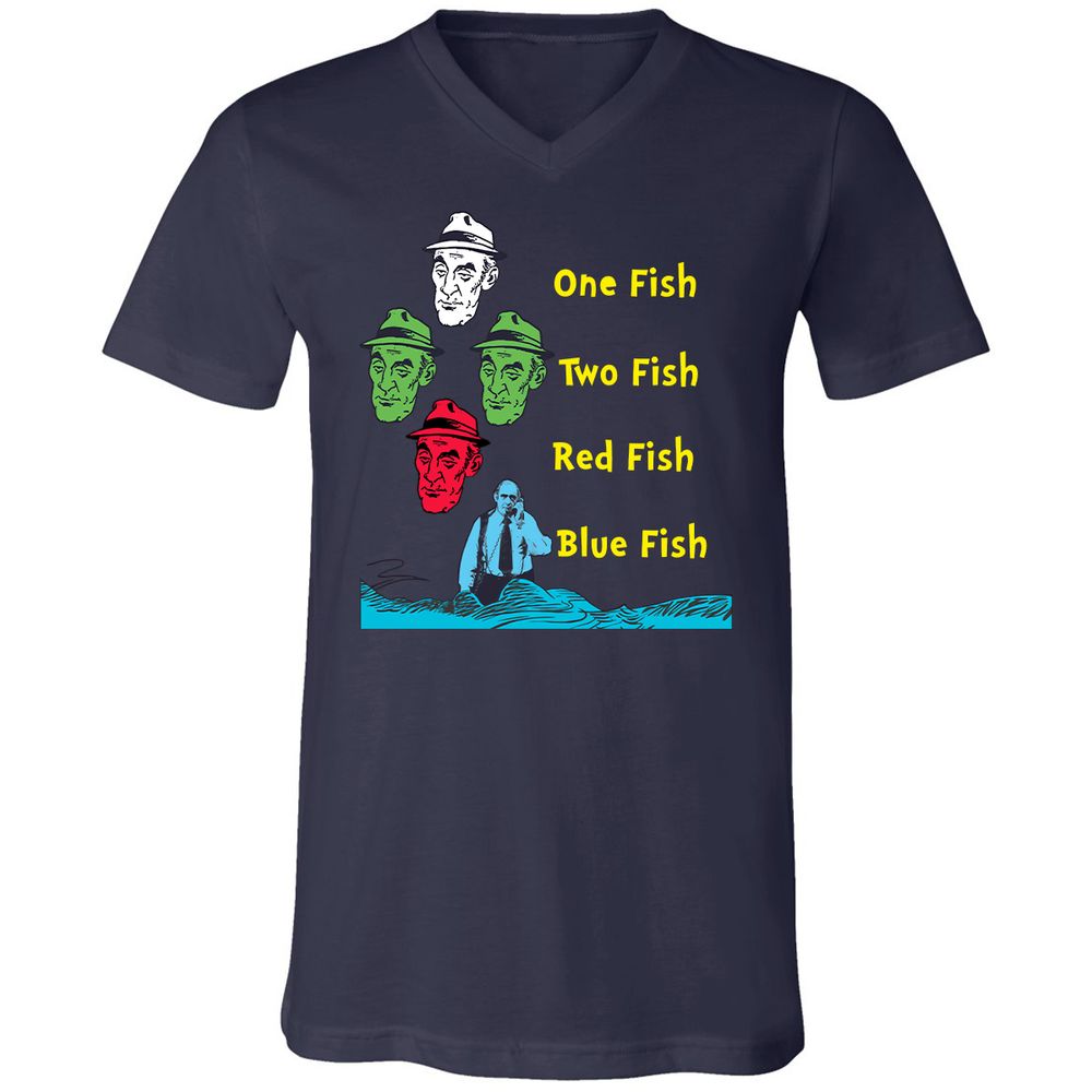 Unisex V-Neck T-Shirt - AC3TR6T4 - Navy - 2