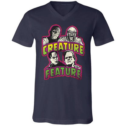 Unisex V-Neck T-Shirt - E3QD1JTW - Navy - 2