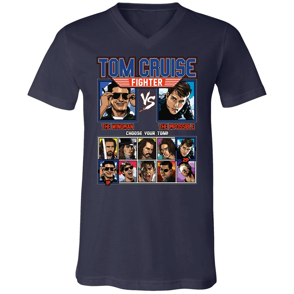 Unisex V-Neck T-Shirt - 8LKQQZL8 - Navy - 2