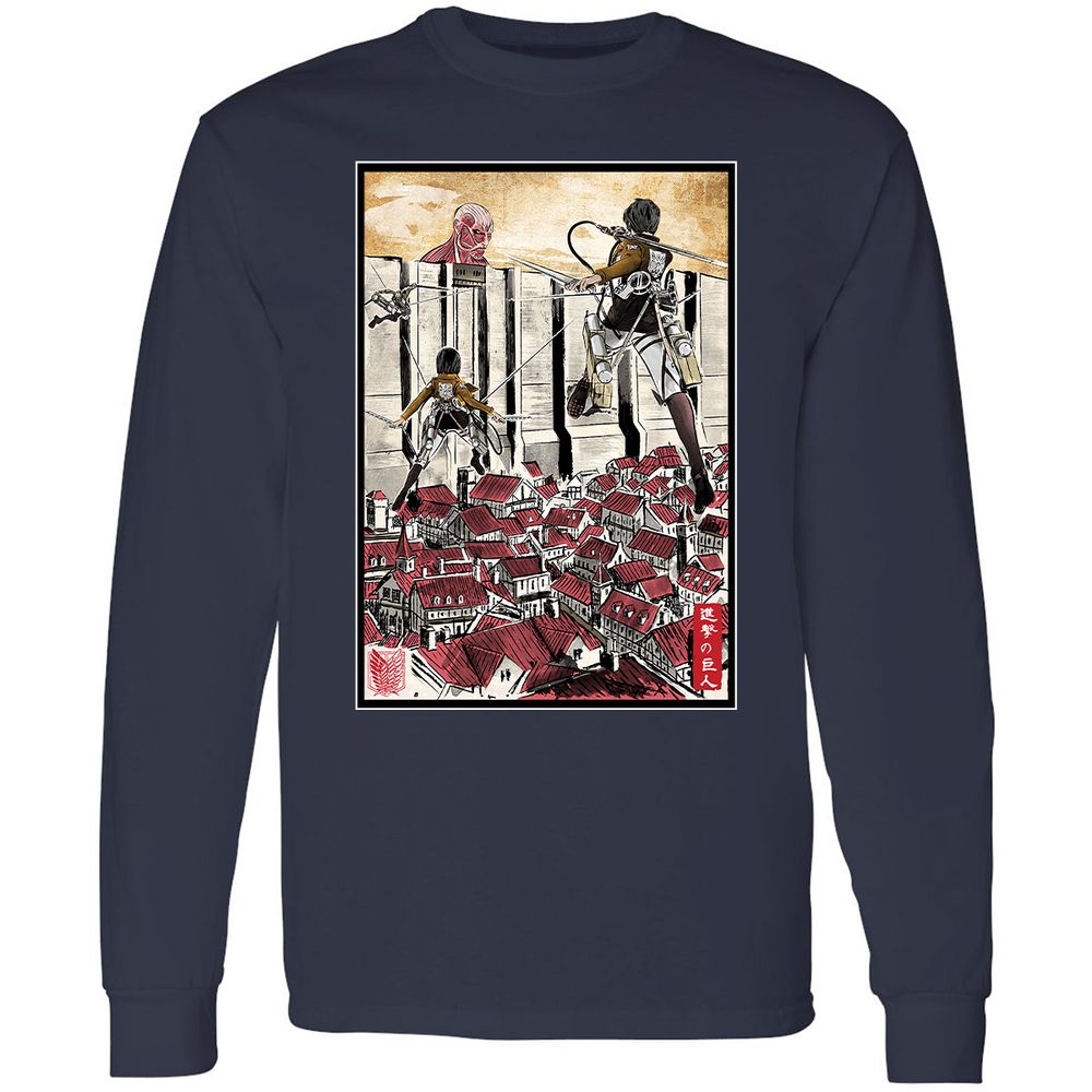 Long Sleeve T-Shirt - TUG6RJ2R - Navy - 2