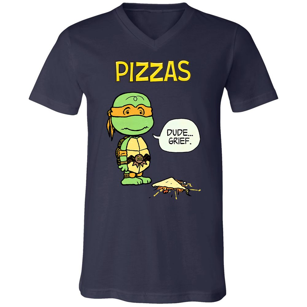 Unisex V-Neck T-Shirt - MZJSLK2X - Navy - 2