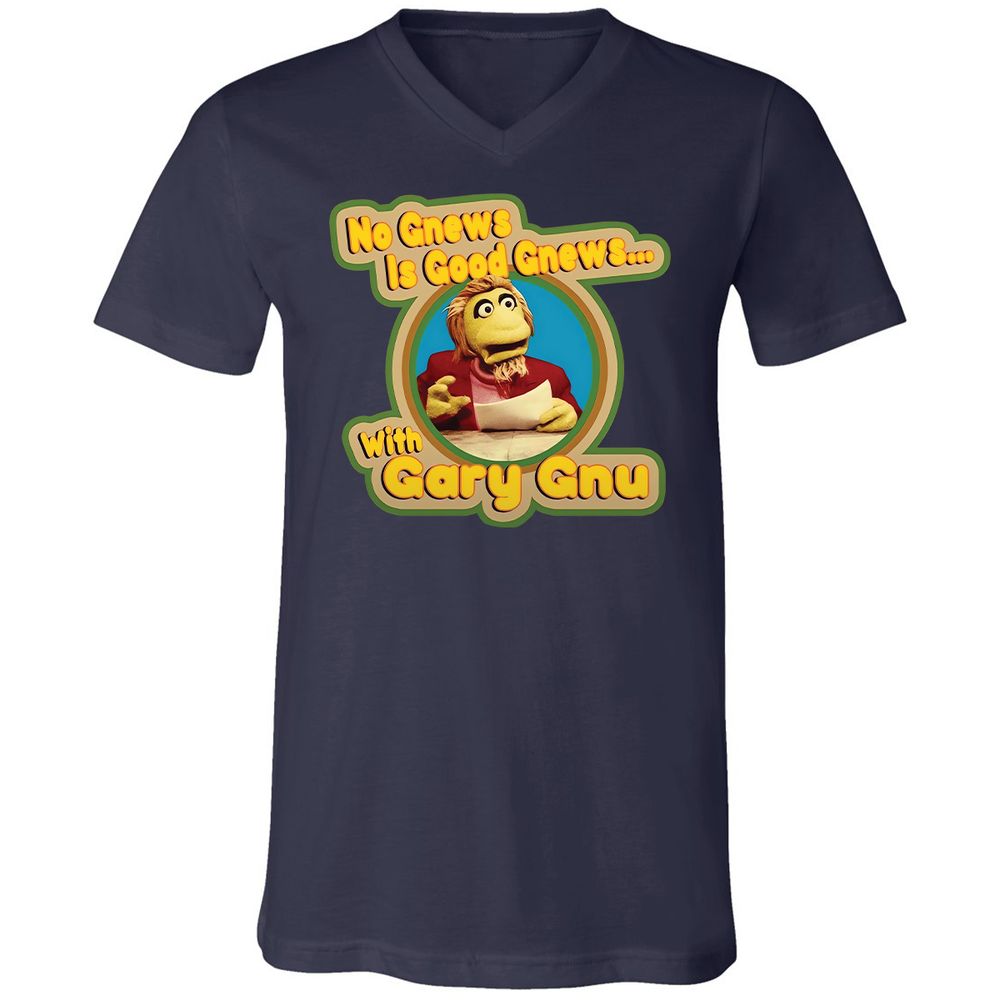 Unisex V-Neck T-Shirt - VKD1EPHQ - Navy - 2
