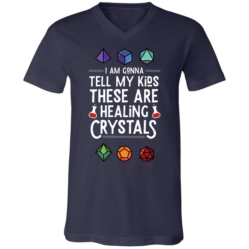 Unisex V-Neck T-Shirt - GS5M3SJN - Navy - 2