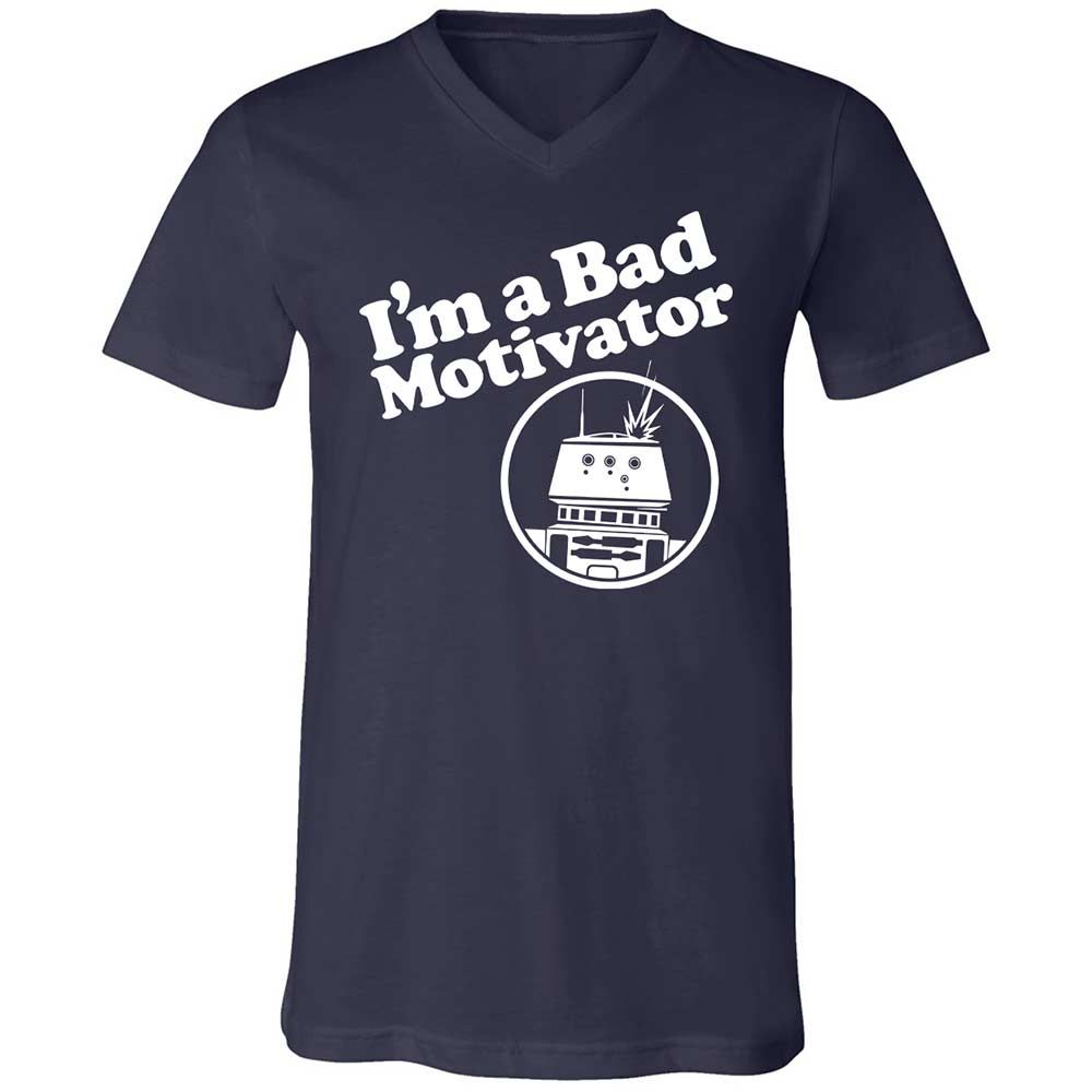Unisex V-Neck T-Shirt - L1WZAMZG - Navy - 2