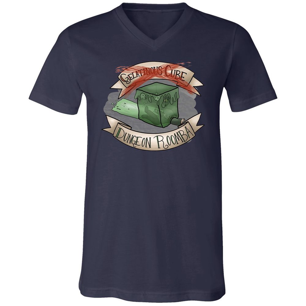 Unisex V-Neck T-Shirt - YAJJE1VF - Navy - 2