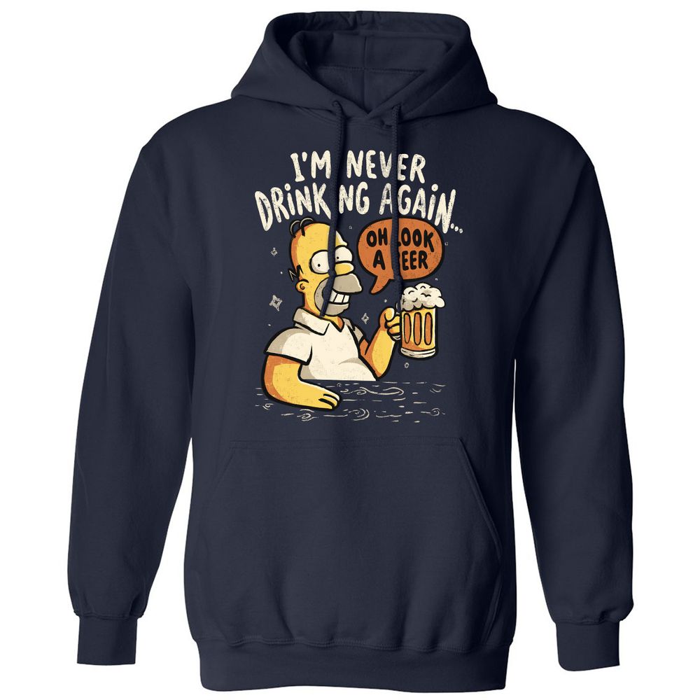 Classic Unisex Hoodie - TS6NVQFX - Navy - 2