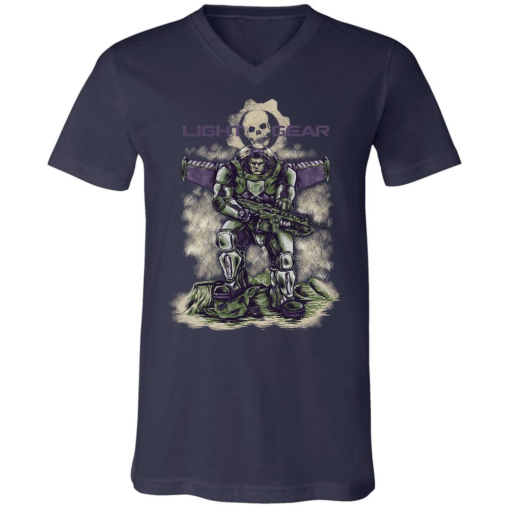 Unisex V-Neck T-Shirt - 2KU8NQF8 - Navy - 2