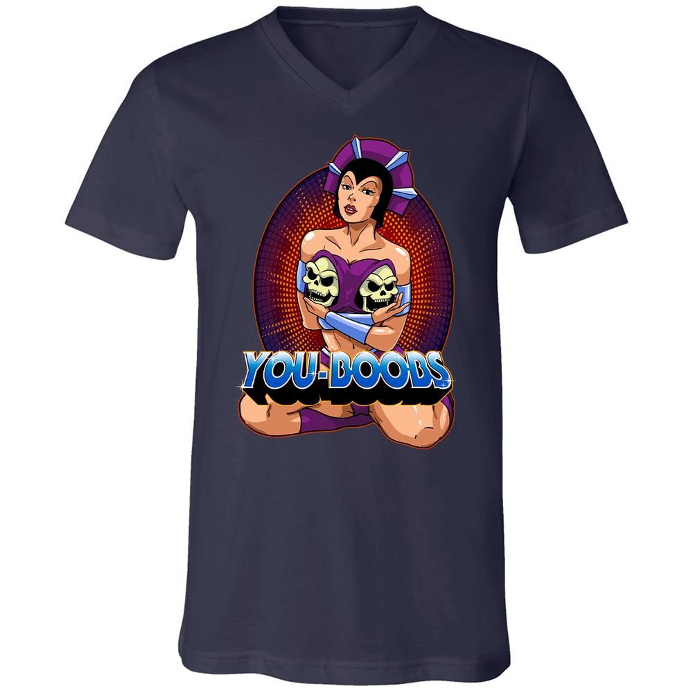 Unisex V-Neck T-Shirt - 829VQMD3 - Navy - 2