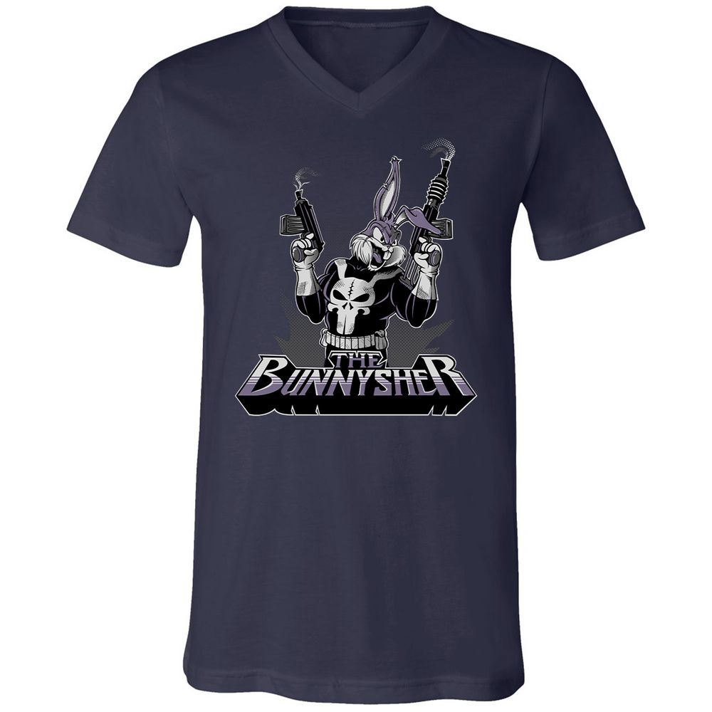 Unisex V-Neck T-Shirt - 941F5U3S - Navy - 2